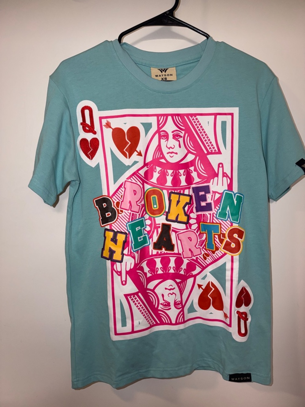💔🫅🏼💔 Queen of Broken Hearts' Graphic Tee - Size XS